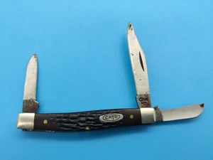 Case XX USA 6344 SS 3 Blade 3-3/8" Bone stockman knife BROWN - Picture 1 of 5