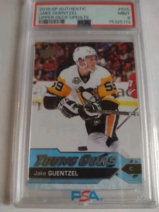 2016-17 Upper Deck Young Guns Rookie RC #525 Jake Guentzel Calificado PSA 9 - Imagen 1 de 1