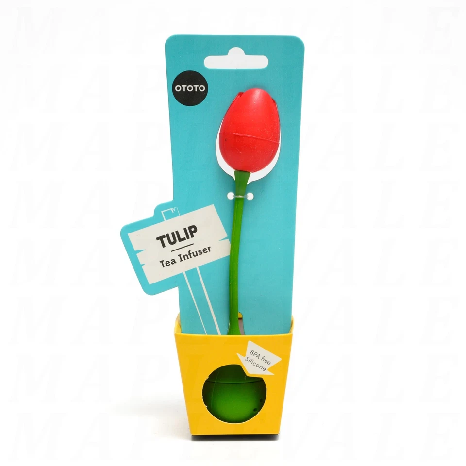 Infusor de té de tulipán OTOTO - Silicona grado alimenticio té más empinado regalo primavera flor roja Foto 1 de 4