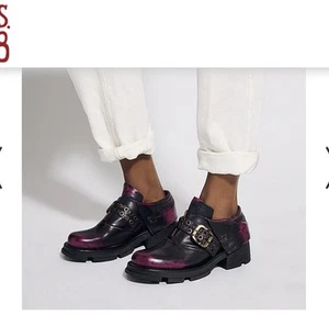 Mocasines de cuero rosa León talla 41 AS98 - Imagen 1 de 7