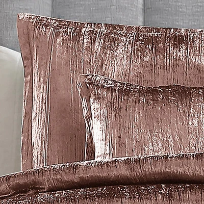 Riverbrook Home Turin Crinkled Velvet Comforter Collection Blush Twin - Image 1 of 4