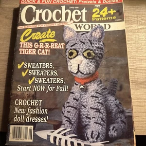 ~Lot of 6 Crochet Vintage Magazines~ Lot #7 - Picture 1 of 12