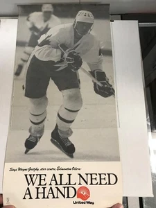 Rare Regional 1980s Canada Cup WAYNE GRETZKY Poster UNITED WAY Halifax 11x22 - Picture 1 of 1