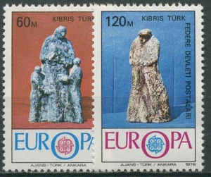 Türkisch-Zypern 1976 Europa CEPT: Kunsthandwerk Statuetten 27/28 postfrisch - Picture 1 of 1