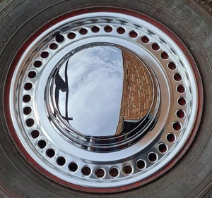 MG Midget Wheel Trim Set of 4– Exclusive Round Hole Design. - Picture 1 of 14