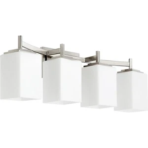 Quorum International 5084-4-65 Delta Bathroom Vanity Light Satin Nickel - Picture 1 of 1