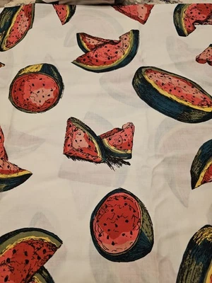 Tela Sandía Ligera Decoración Hogar Algodón Gran Escala 186x44 (5Y) Foto 1 de 4