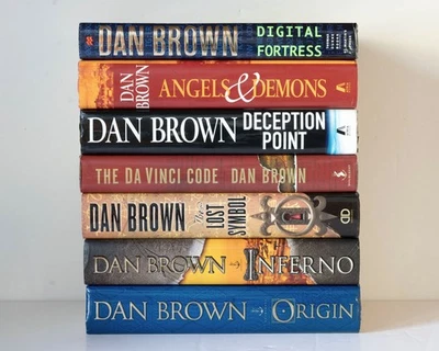 Dan Brown Complete Lot of 7 Set HC HARDCOVER Books Robert Langdon Series - Image 1 of 4