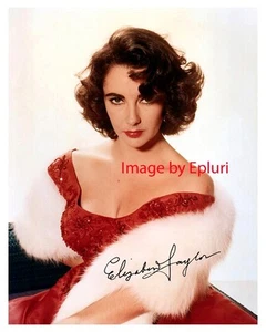 Elizabeth Taylor signed 8x10 rp Farbfoto - Bild 1 von 1
