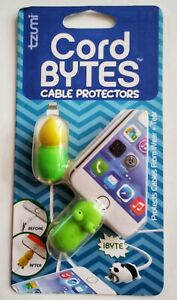 Tzumi 6084 Cord Bytes Cable Protectors  2 Pack Frog - Turtle New 