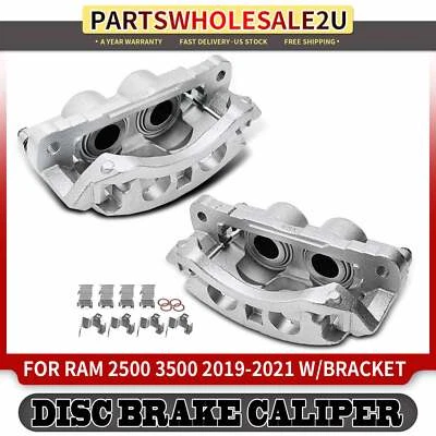 2 件前左右盘式制动卡钳带支架适用于 Ram 2500 3500 2019 - 2021 — 第 1/4 张图片