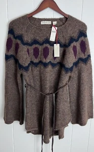 Anthropology Sleeping On Snow New Cardigan Tunic Brown Color Size S Knitted - Picture 1 of 19