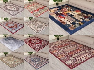 NEW TRADITIONAL AZTEC VINTAGE BRIGHT COLORFUL SOFT LARGE AREA RUG CARPET MAT UK - Picture 1 of 15