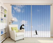 3D Snow Penguin ZHUA3947 Animal Photo Curtain Window Blockout Fabric Amy 2023