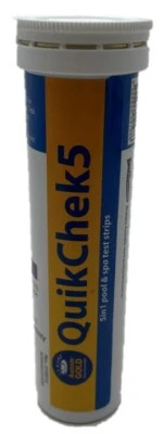 Test Strips Alkalinity Chlorine Ph Hardness Pool Spa Aquachek 5 In 1 - Image 1 of 4