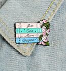 Books Flowers Enamel Pin Brooch Lapel Clothing Accessories Gift Badge Jewellery 