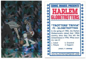 Harlem Globetrotters Trivia Trading Card P2 Globetrotting 1992 Comic Images NM - Picture 1 of 1