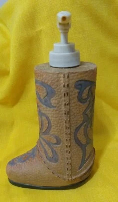 Dispensador de loción de jabón de manos para botas de vaquero Lassiter baño occidental resina de 7,5"  Foto 1 de 4