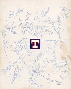 1977 Texas Rangers Multi-signed Autographed Team Sheet 23 Signatures - Picture 1 of 2