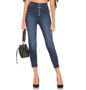 J Brand Natasha High Rise Skinny Crop Blue Jeans ungezähmt Größe 26 Schrittlänge 26" - Bild 1 von 9