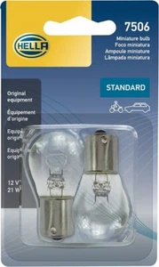 Hella 7506TB Minature Bulb 7506 12V 21W Ba15S S8 (2 Pack) - Picture 1 of 1