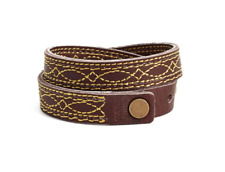 Frye Campus Stitch Brown Leather Wrap Bracelet Women's Accessory 1003