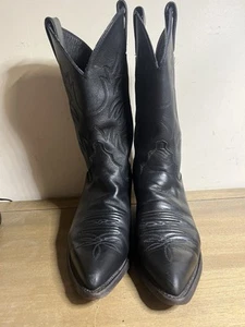 JUSTIN Cowboy Boots Women’s Black 6B 1.5” Heel - Picture 1 of 11