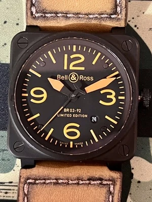 Bell & Ross BR03-92 42mm PVD/DLC Orange Dial SPECIAL LIMITED EDITION + 5 straps - Image 1 of 4