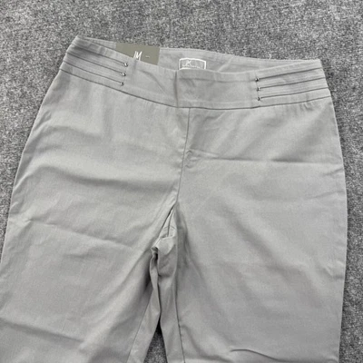 Pantalones de pierna ajustados grandes grises JM Collection cintura control abdomen para mujer nuevos con etiquetas Foto 1 de 4