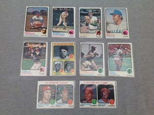10 1973 Topps Baseball Cards in Plastic Sleeves - Picture 1 of 11