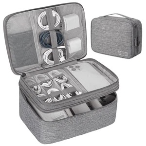 Electronics Organizer Travel Case, Water Resistant Cable Organizer Bag for Trave - Picture 1 of 12