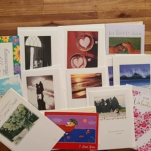 Lot of 13 Greeting Cards Wedding Anniversary Photographs Messages Envelopes Vtg - Picture 1 of 23