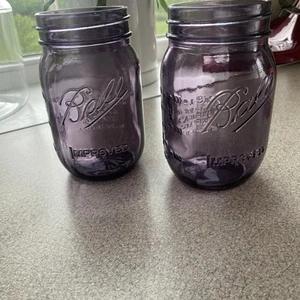 2 Purple Ball Improved Pint Canning Jars - No Lid - Excellent Used Condition - Picture 1 of 4