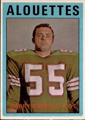 1972 O-Pee-Chee CFL Football SET BREAK #23 Barry Randall NMMT - Image 1 of 2