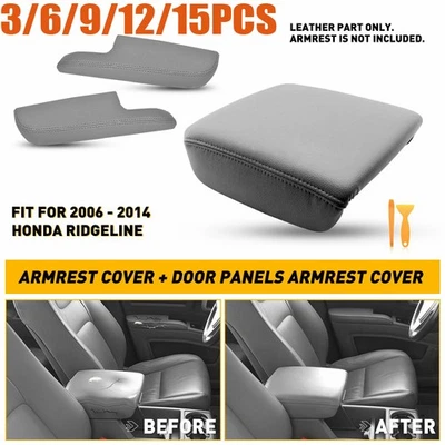 Front Door Panel+Lid Armrest Replacement Gray Fit 06-14 Honda Ridgeline2-10x - Image 1 of 4