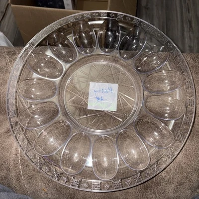 Bandeja organizadora de platos de huevos de plástico transparente de 15 ranuras de alta resistencia Foto 1 de 4