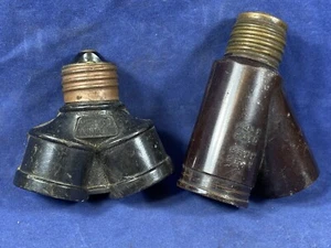 Enchufes dobles antiguos HEMCO y AJAX ~ limpios, sin daños, salvamento eléctrico antiguo - Imagen 1 de 14