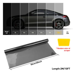 BLACK Tint Car Window Film 50CM 3M X Roll 70% VLT Car Home House Anti UV Protect - Picture 1 of 9