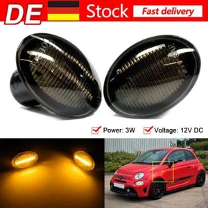 Paar Schwarz LED Blinker Blinkleuchte Seitenblinker Für ABARTH - 4U 500 DHL - Bild 1 von 7