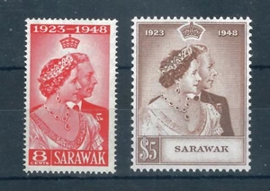 Sarawak 1948 Silver wedding full set of stamps. MNH. Sg 165-166 - Picture 1 of 2