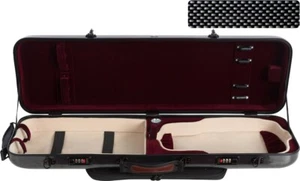 Maletín violín DE fibra de vidrio Safe oblongo 4/4 M-case negro punto - tinto vino - Imagen 1 de 12