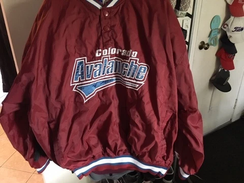 Vintage Colorado Avalanche Starter Pullover Jacket Size XL Cover