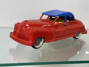 RENWAL #106 RED w Yellow interior CONVERTIBLE SEDAN PLASTIC FRICTION CAR 9.5" - Picture 1 of 21