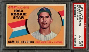 BB - 1960 Topps - #121 - Camilo Carreon Rookie Star - PSA 8 - Casi nuevo-como nuevo - Imagen 1 de 2