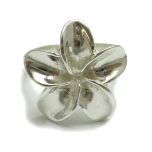 Anillo de plata de ley elegante flor 925 auténtica sólida hecha a mano emperatriz - Imagen 1 de 4