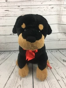 Dan Dee Jumbo Rottweiler Hund Welpe schwarz braun sitzend Stofftier 25 Zoll weicher Plüsch - Bild 1 von 7