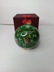 Pier 1 Imports Li Bien Birds on Pear Tree Branch Ball Christmas Ornament GUC - Picture 1 of 9