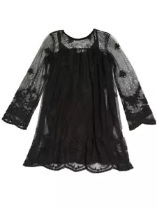 NWT Fiveloaves TwoFish Girls Black Party Dress Size 8 Long Sheer Sleeves - Picture 1 of 3
