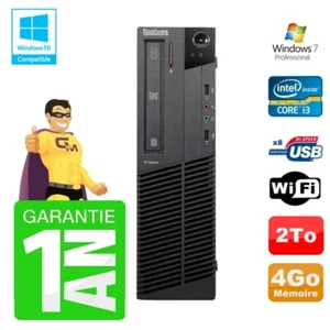 PC LENOVO M91p SFF Intel I3-2120 4Go Scheibe 2To Gravierer Wifi W7 - Bild 1 von 3