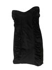 Wet Seal Small Black Ruched Strapless Bodycon Mini Dress